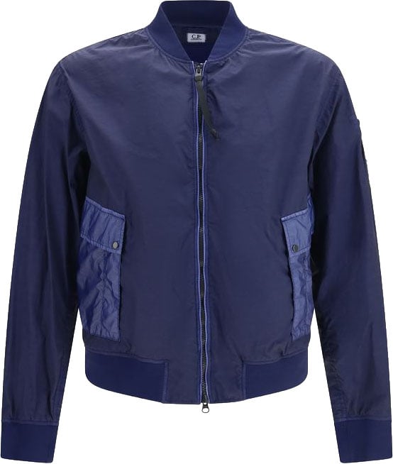 CP Company C.P. Company Blue Polyamide Bomber Blauw