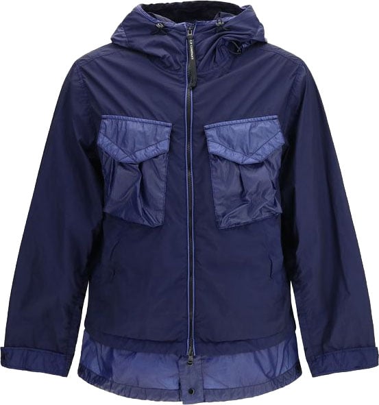 CP Company C.P. Company Blue Polyamide Shell Jacket Blauw