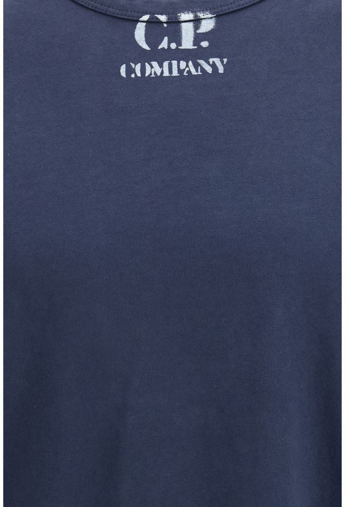 CP Company C.P. Company Blue Cotton T-Shirt Blauw