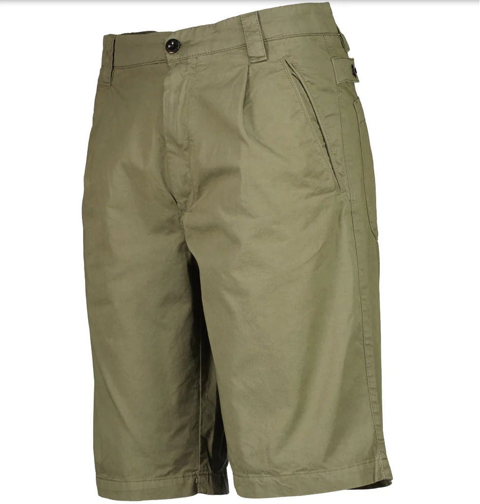CP Company Bermuda Shorts Cotone Gabardina Groen