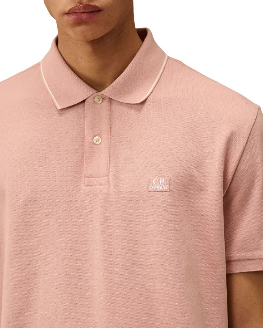CP Company Polo Stretch Piquet Roze