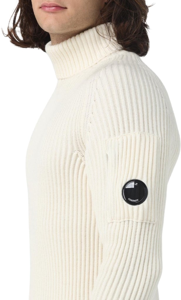CP Company Turtle Neck Re-wool Cream Wit