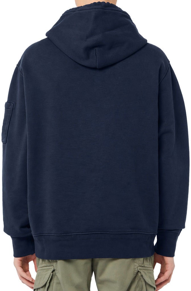 CP Company Sweatshirt Diagonal with Goggles Blauw