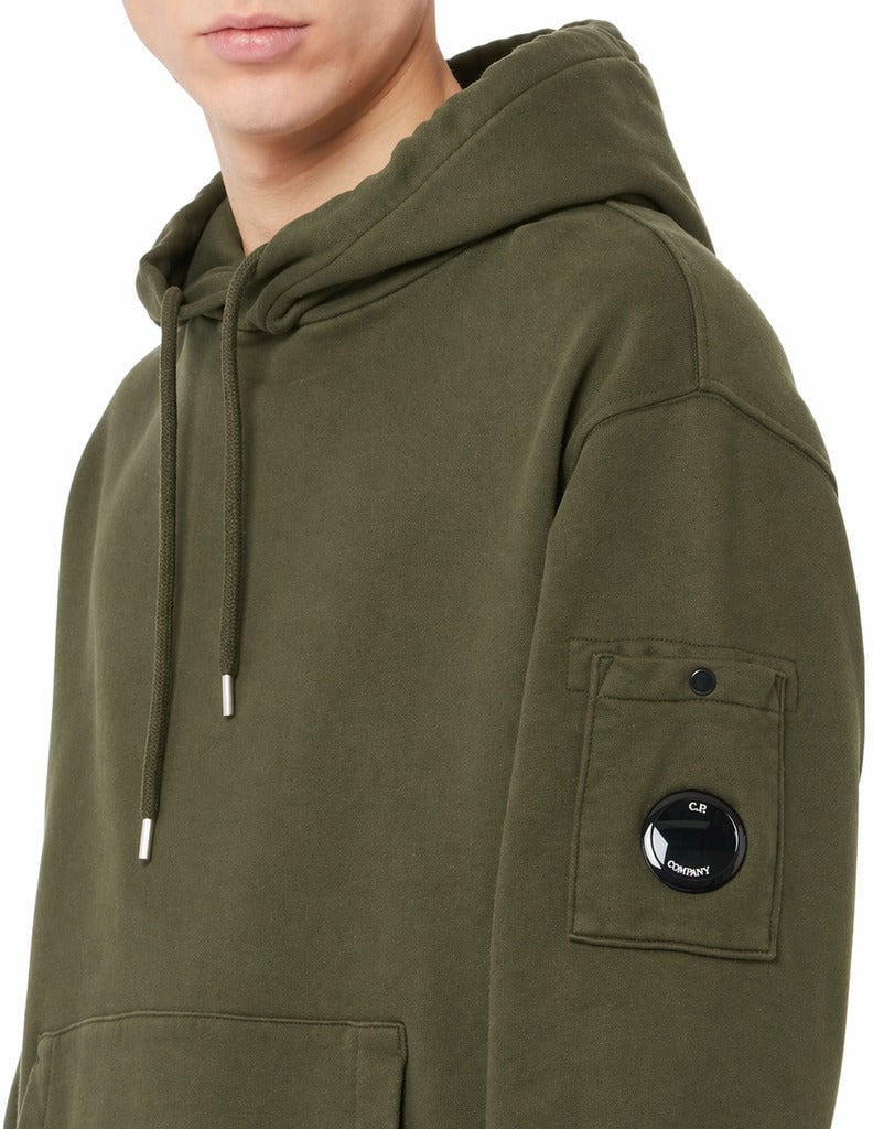 CP Company Sweatshirt Diagonal with Goggles Groen