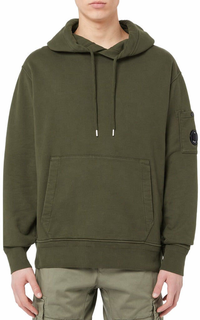 CP Company Sweatshirt Diagonal with Goggles Groen