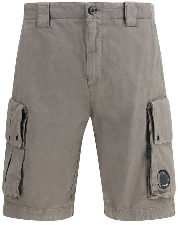 CP Company C.P. Company Gray Cotton Bermuda Shorts Grijs