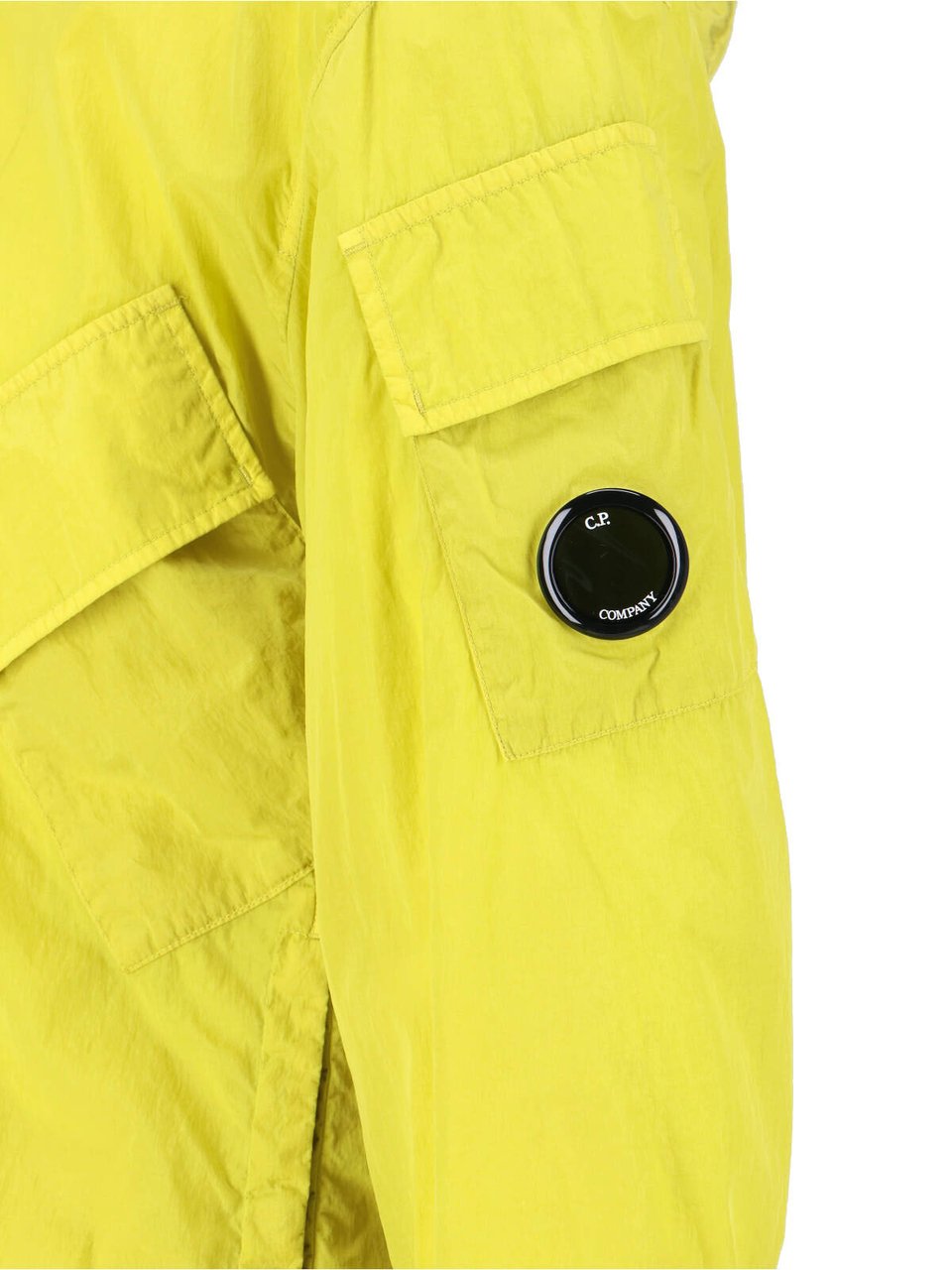 CP Company Modern Green Jacket With High Collar And Front Zipper Closure Geel