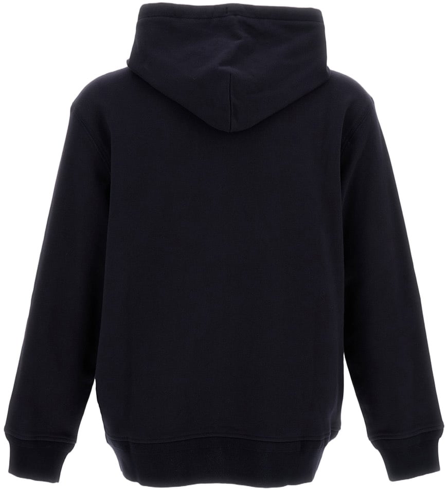 CP Company Diagonal Raised Fleece Zip Hoodie with Logo Detail Zwart