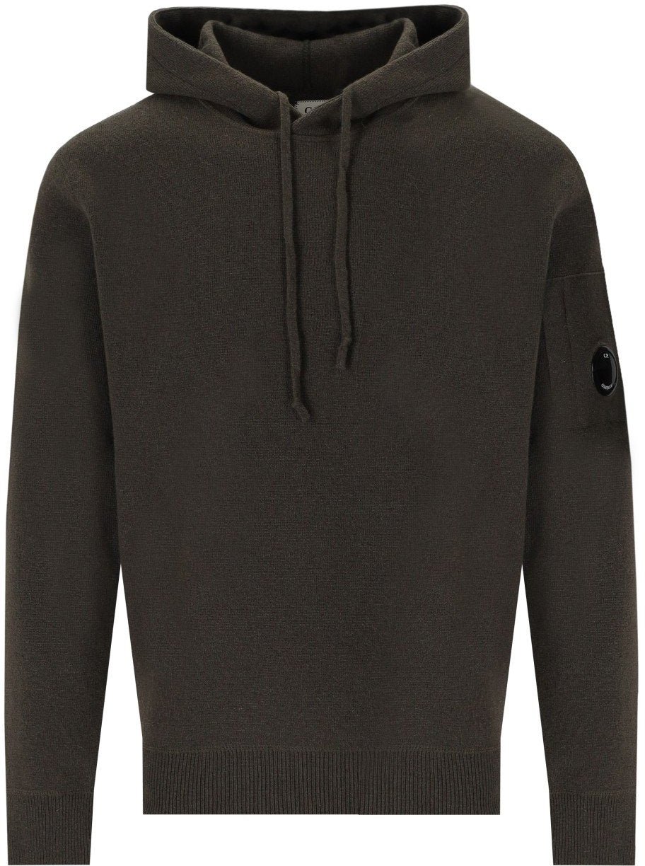 CP Company C.P. COMPANY OLIVE HOODED JUMPER Groen