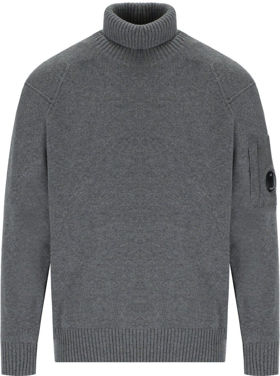 CP Company C.P. COMPANY GRS GUNMETAL TURTLENECK SWEATER Grijs