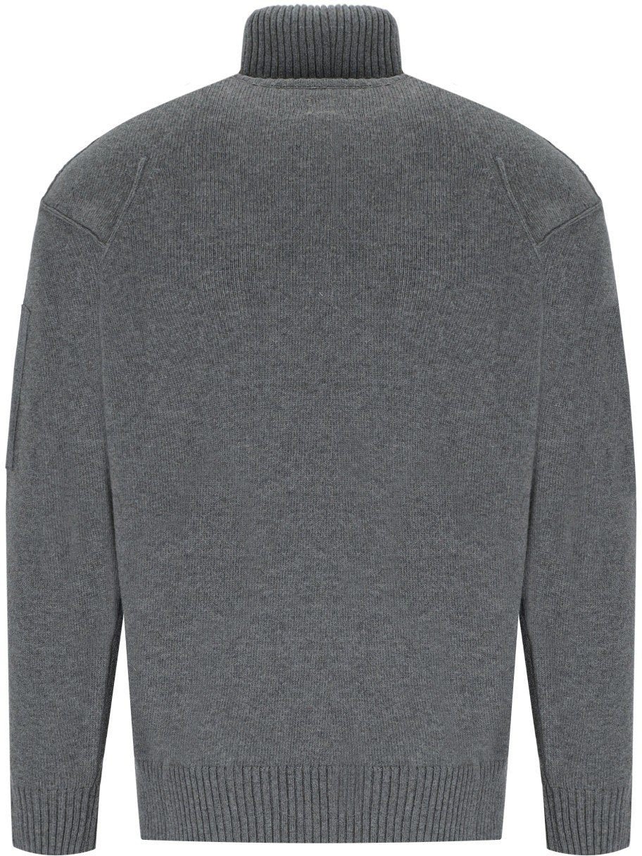 CP Company C.P. COMPANY GRS GUNMETAL TURTLENECK SWEATER Grijs