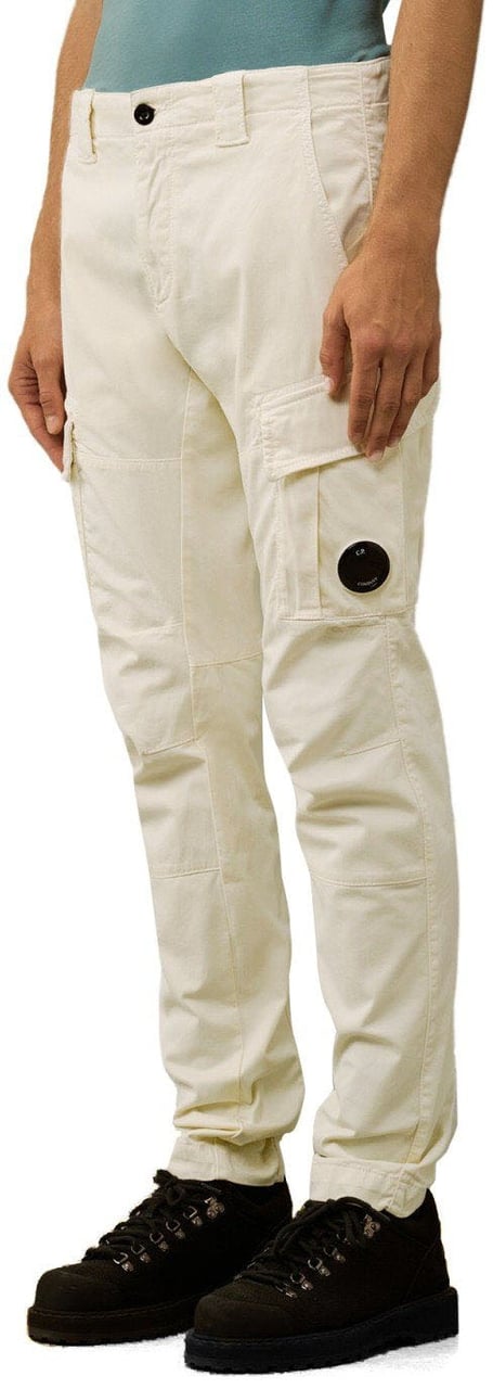 CP Company C.P. COMPANY STRETCH SATEEN PISTACHIO SHELL CARGO PANTS Beige