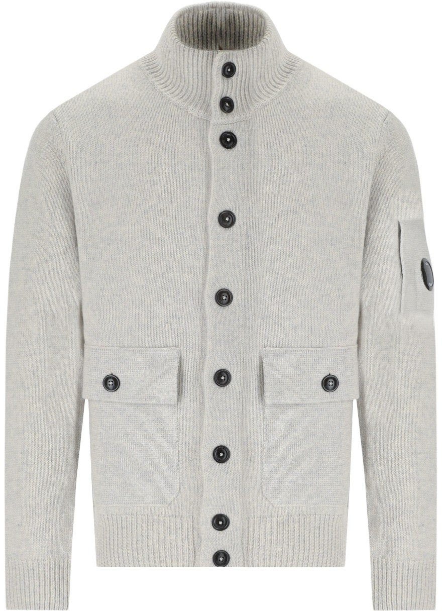 CP Company C.P. COMPANY GRS LIGHT GREY CARDIGAN Grijs