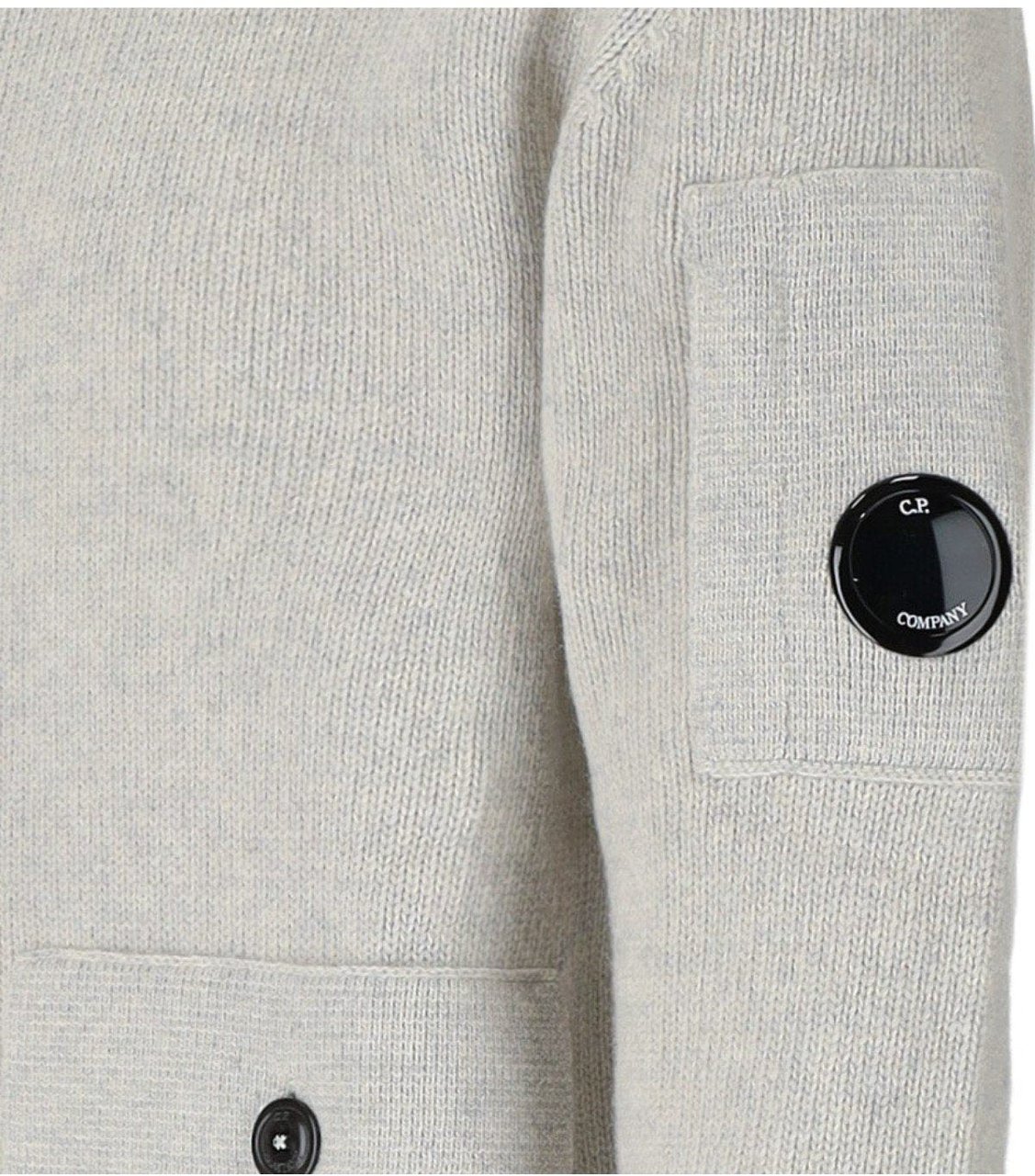 CP Company C.P. COMPANY GRS LIGHT GREY CARDIGAN Grijs