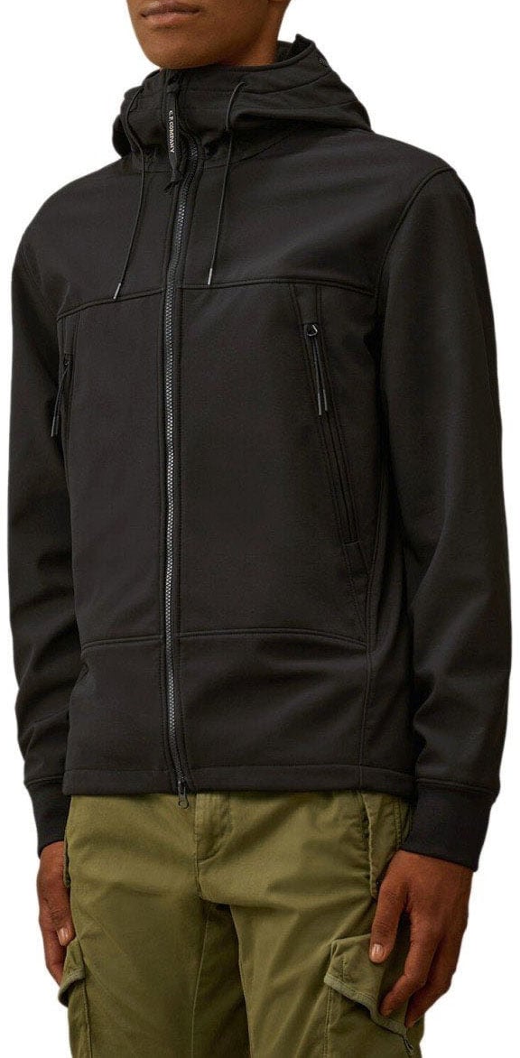 CP Company C.P. COMPANY C.P. SHELL-R GOGGLE HOODED JACKET Zwart