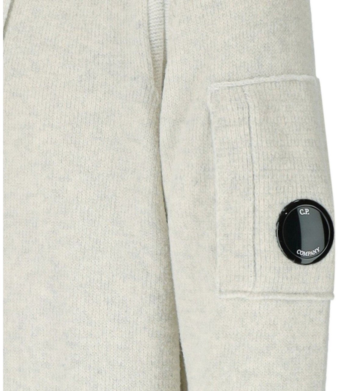 CP Company C.P. COMPANY WHITE MELANGE HOODED SWEATER Grijs