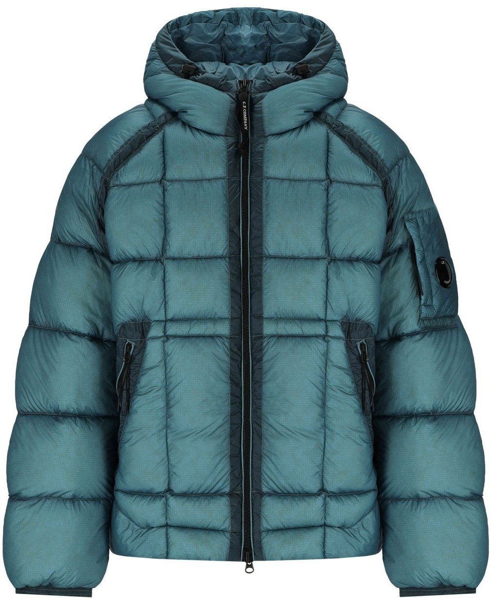 CP Company C.P. COMPANY D.D.-SHELL AEGEAN HOODED DOWN JACKET Blauw