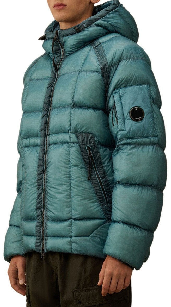 CP Company C.P. COMPANY D.D.-SHELL AEGEAN HOODED DOWN JACKET Blauw
