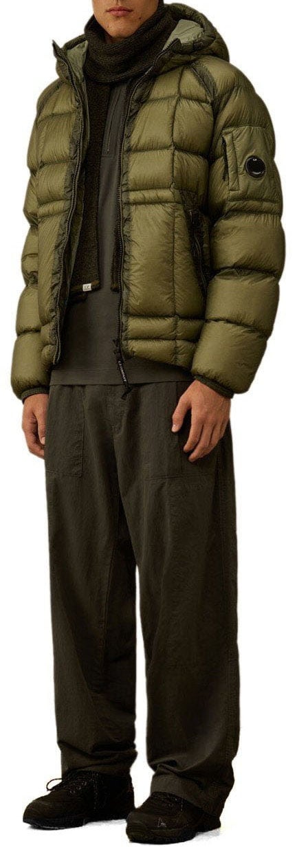 CP Company C.P. COMPANY D.D. SHELL CAPERS HOODED DOWN JACKET Groen