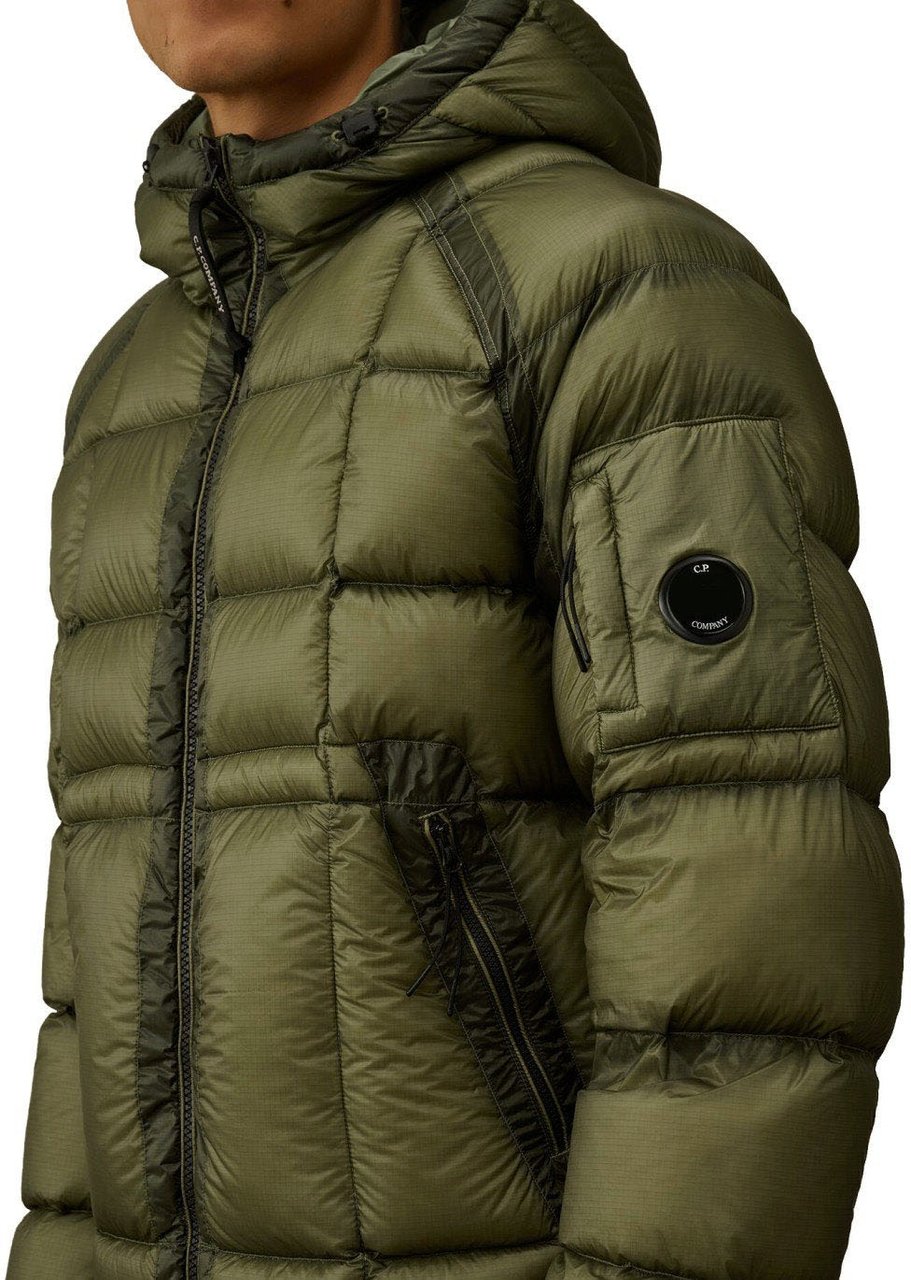CP Company C.P. COMPANY D.D. SHELL CAPERS HOODED DOWN JACKET Groen
