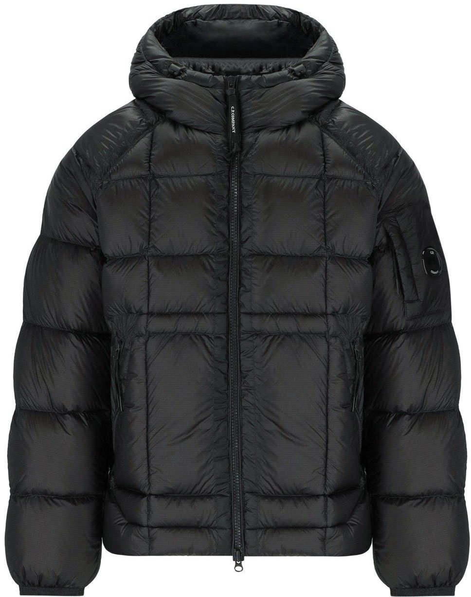 CP Company C.P. COMPANY D.D. SHELL HOODED DOWN JACKET Zwart