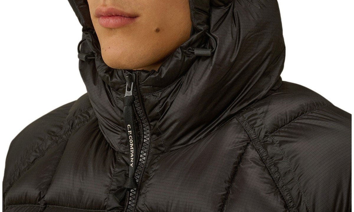 CP Company C.P. COMPANY D.D. SHELL HOODED DOWN JACKET Zwart
