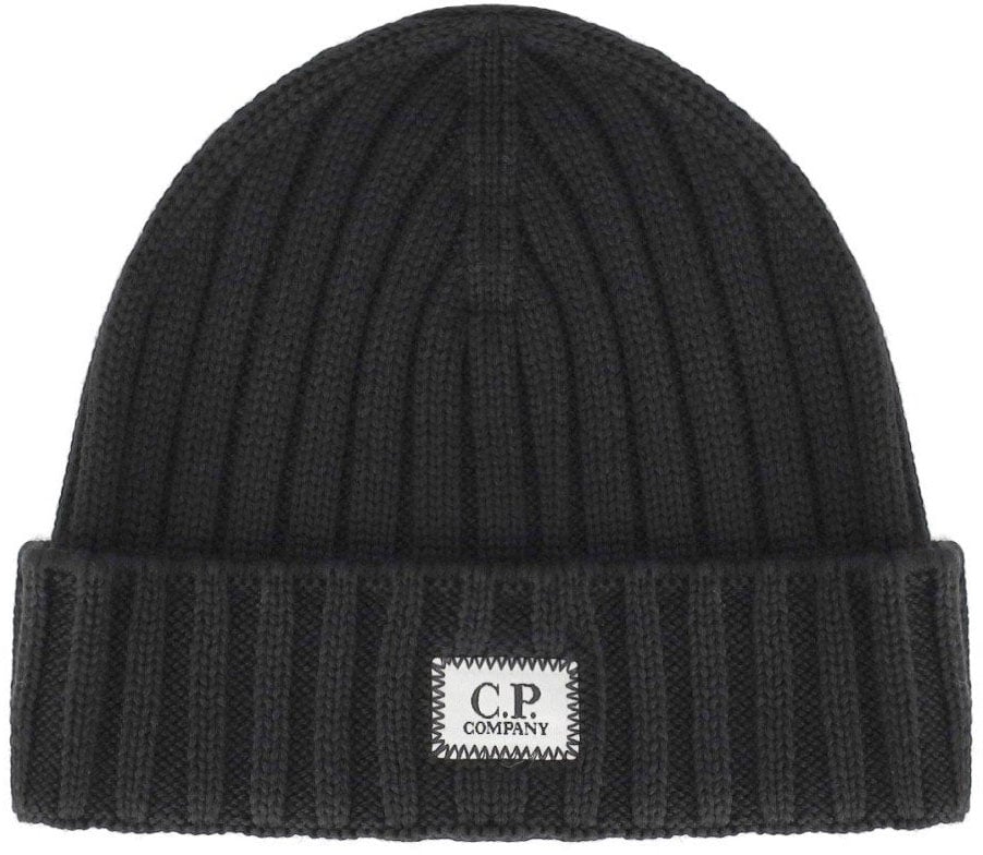 CP Company C.P. COMPANY RIBBED BEANIE Zwart