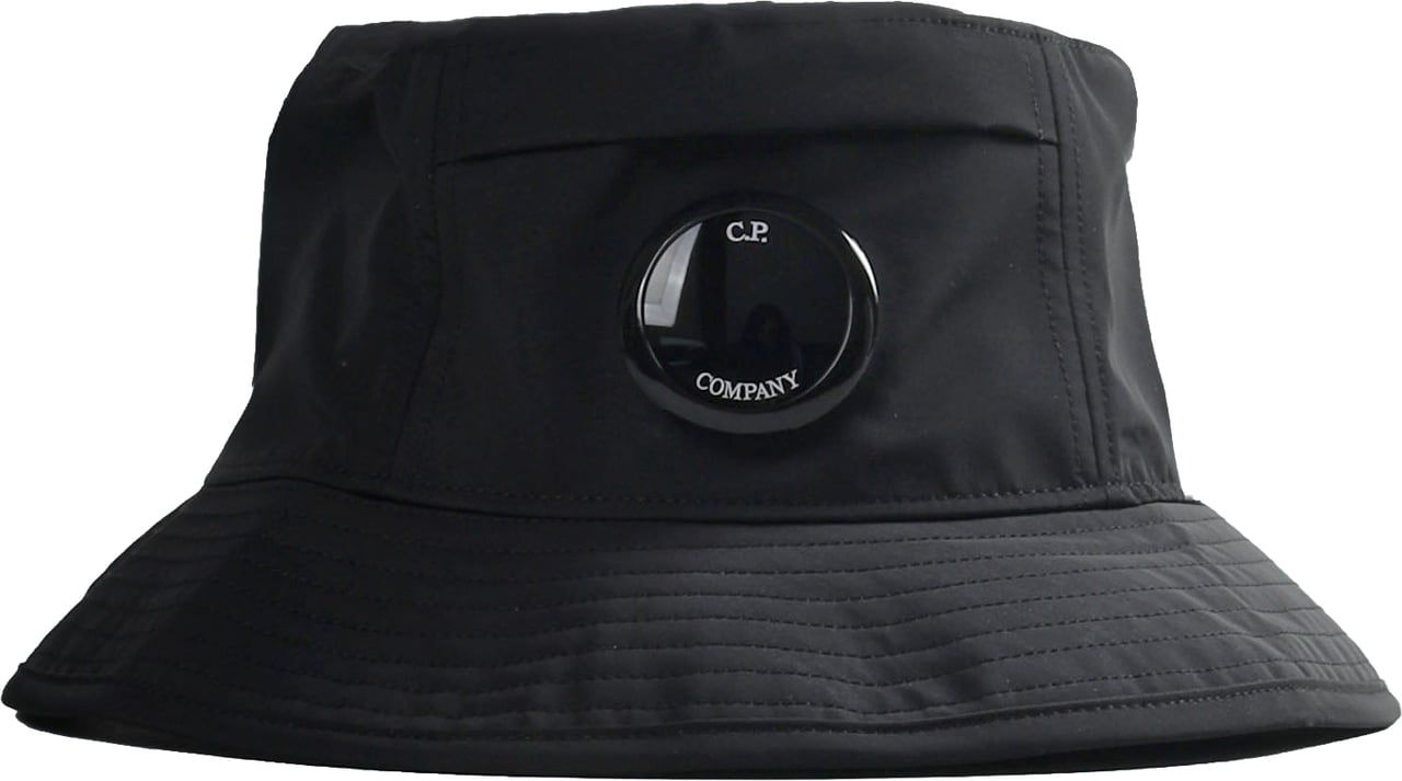 CP Company CHROME-R LENS BUCKET HAT ZWART Zwart