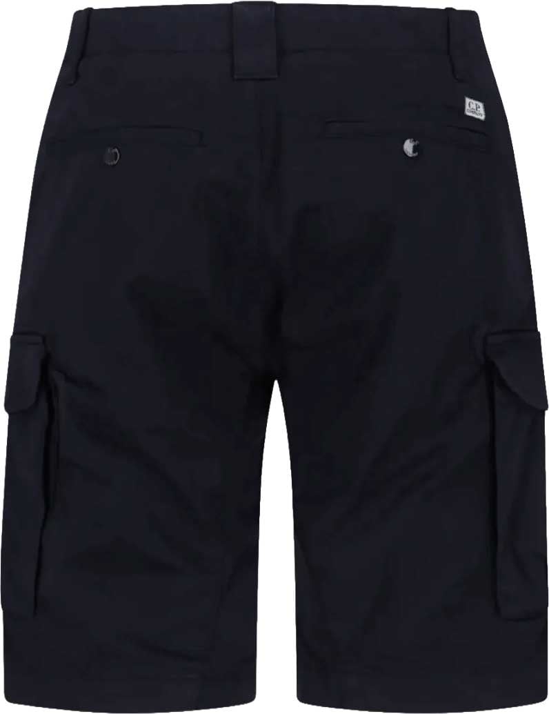 CP Company Stretch satijnen cargo shorts met lens, marineblauw Navy
