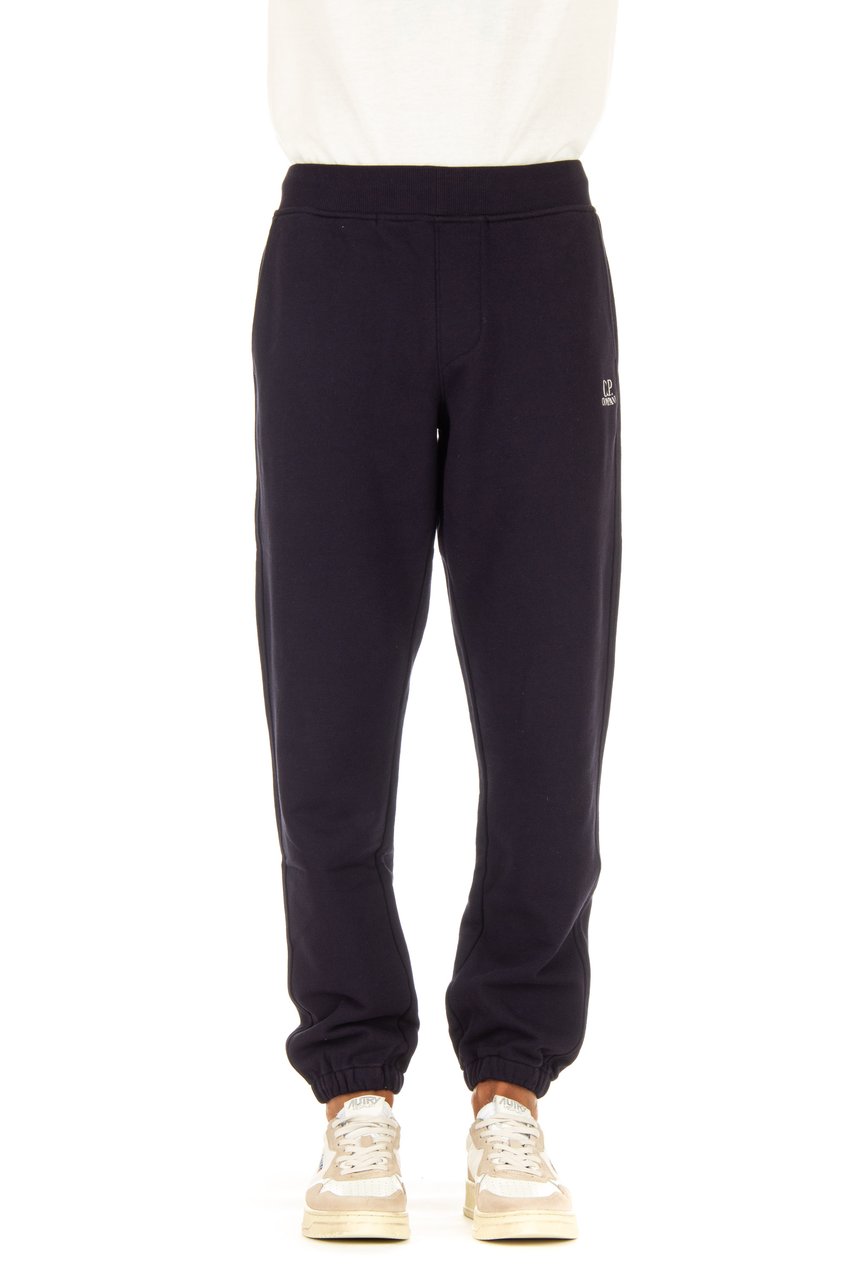 CP Company Cotton Diagonal Jogger Sweatpants Zwart