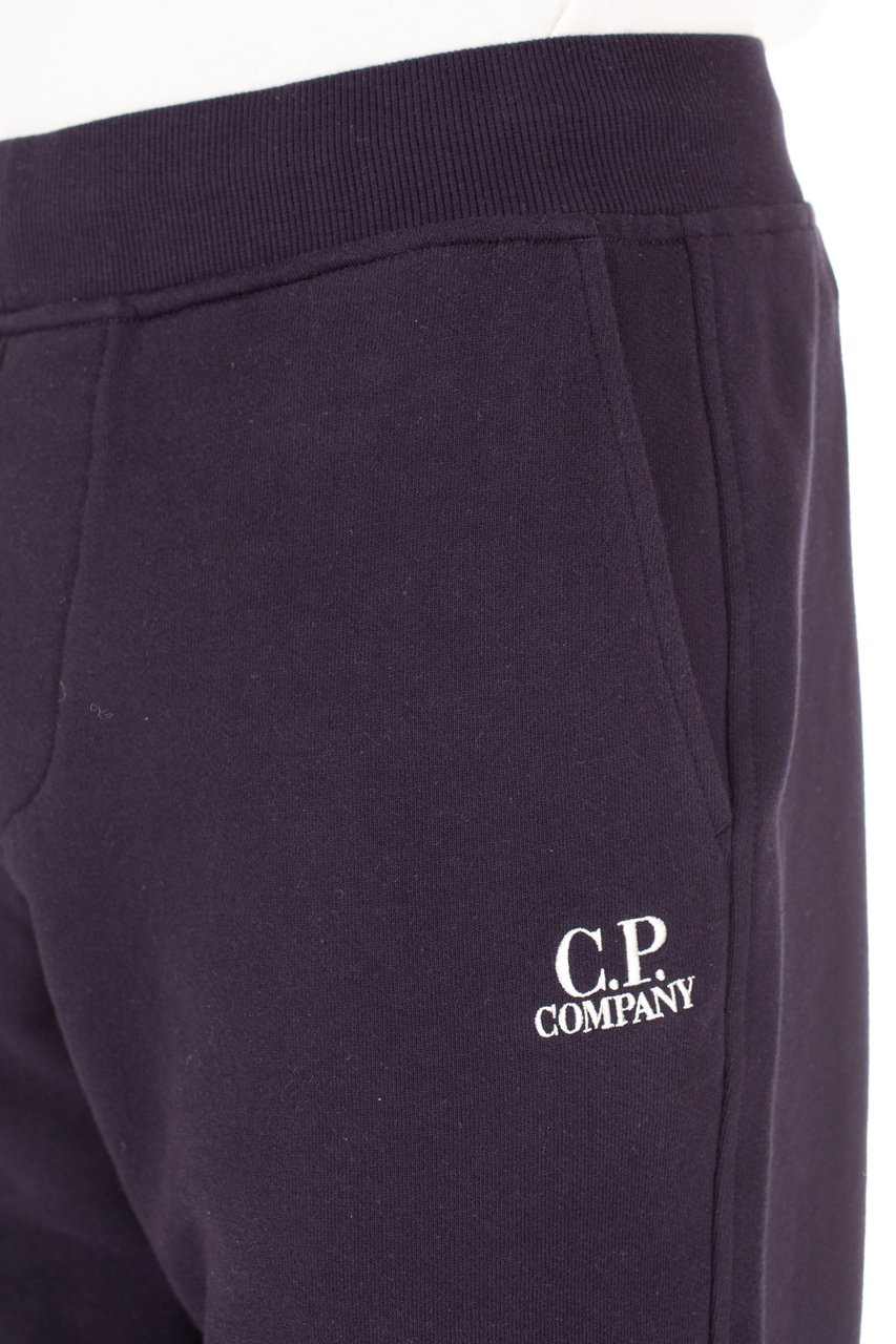 CP Company Cotton Diagonal Jogger Sweatpants Zwart