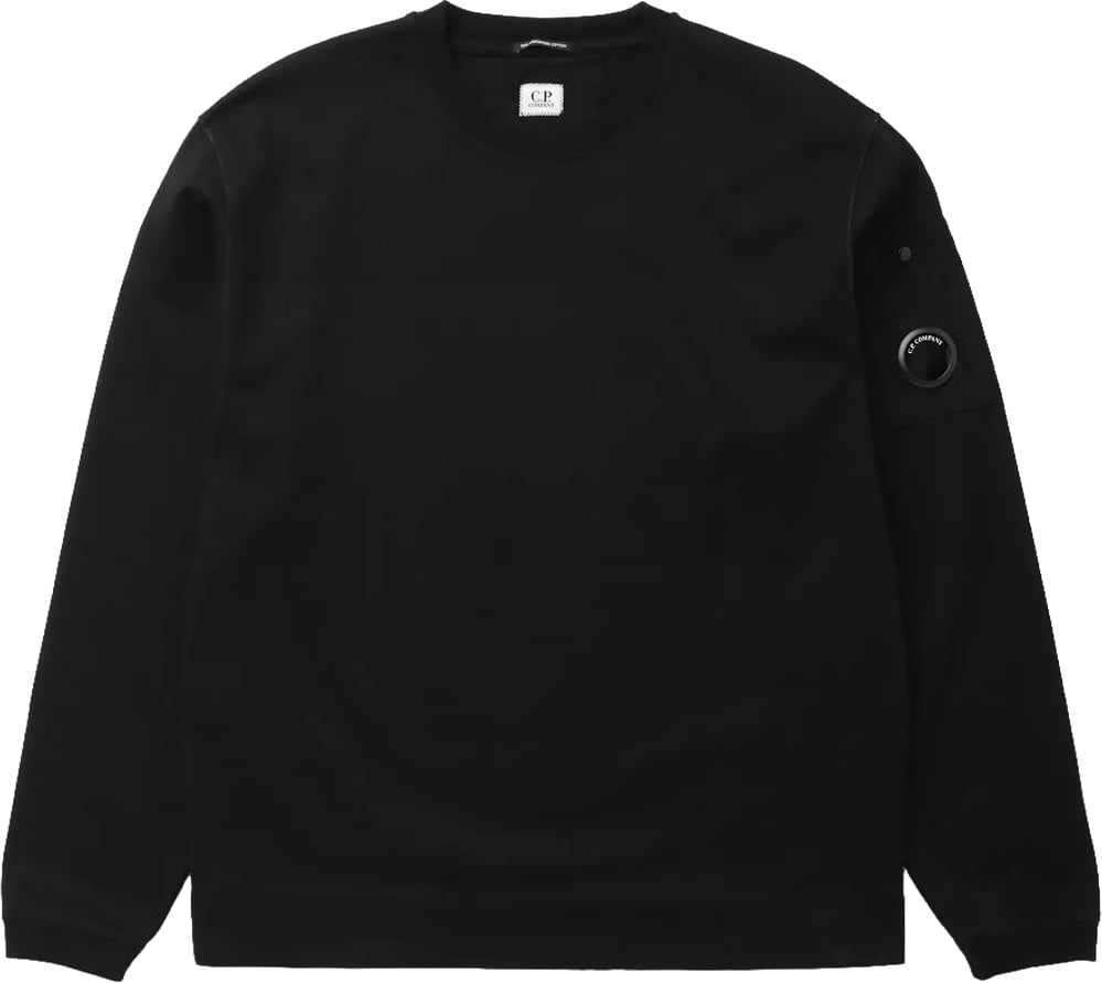 CP Company 30/2 MERCERIZED JERSEY LENS LONG SLEEVE T-SHIRT Zwart