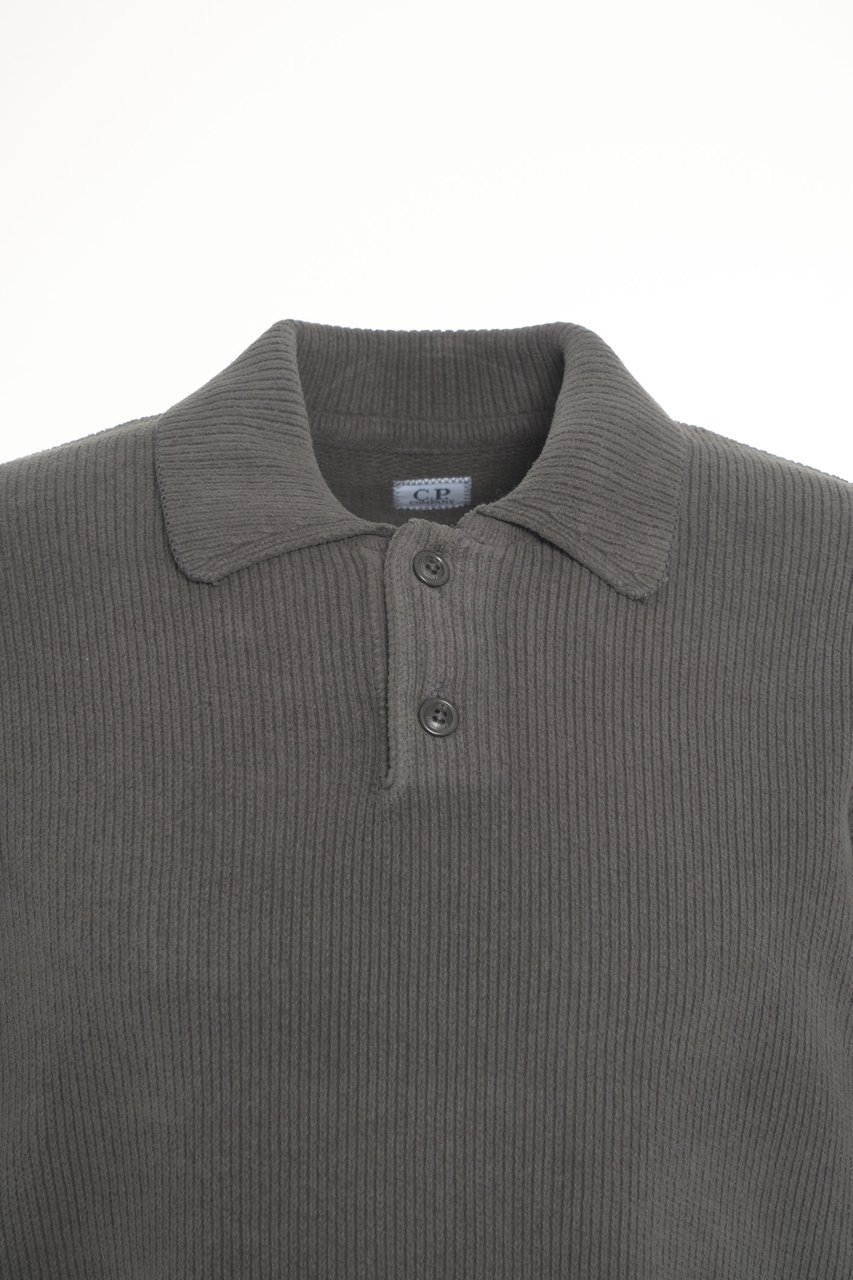 CP Company Long-sleeve knit polo Beige