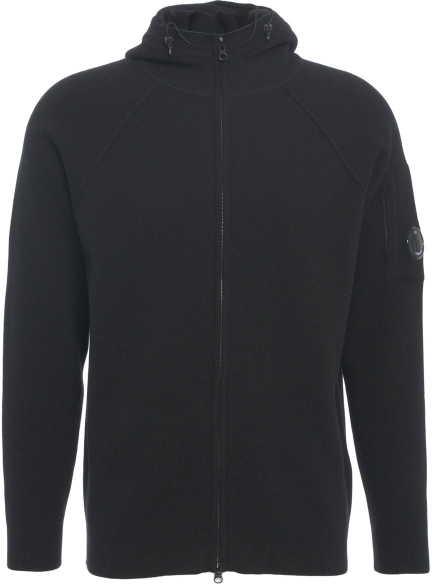 CP Company Knit hooded jacket Zwart