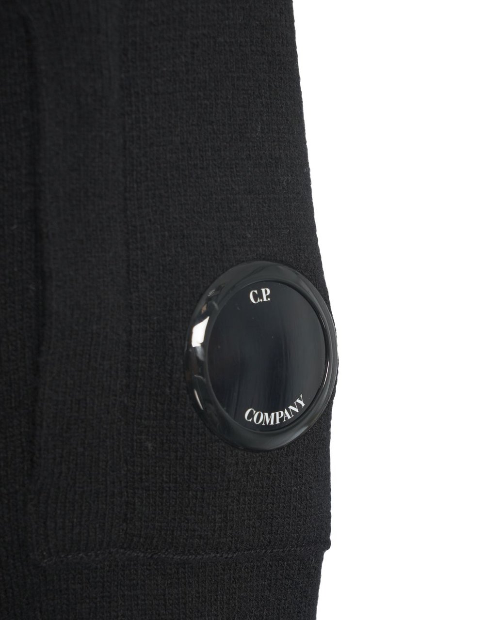CP Company Giacca in maglia con cappuccio Zwart