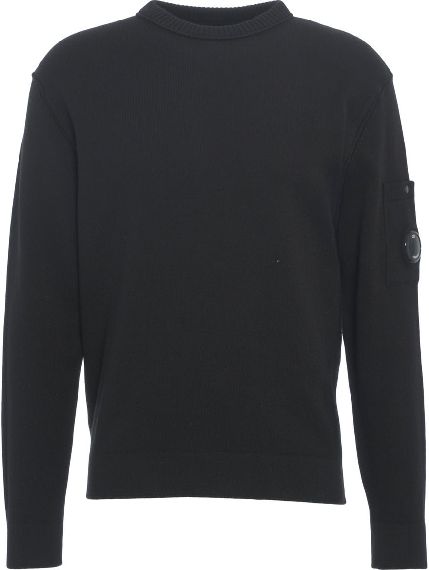 CP Company Sweater with logodetail Zwart