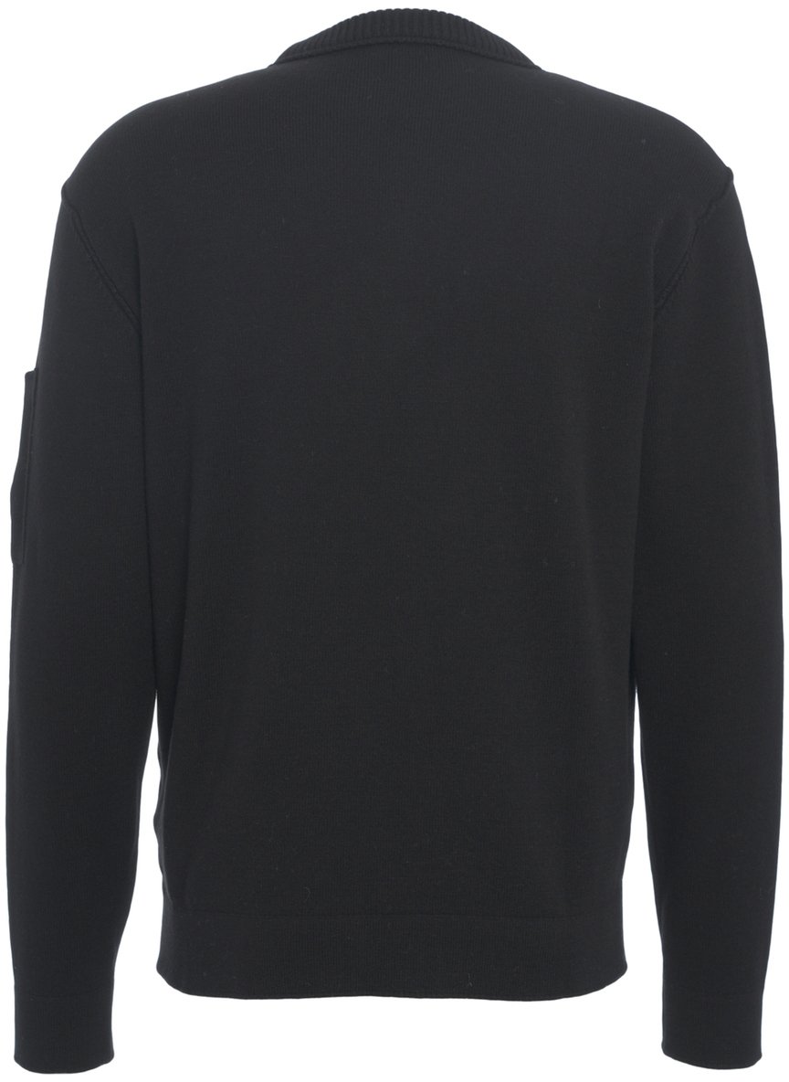 CP Company Maglione con dettaglio logo Zwart