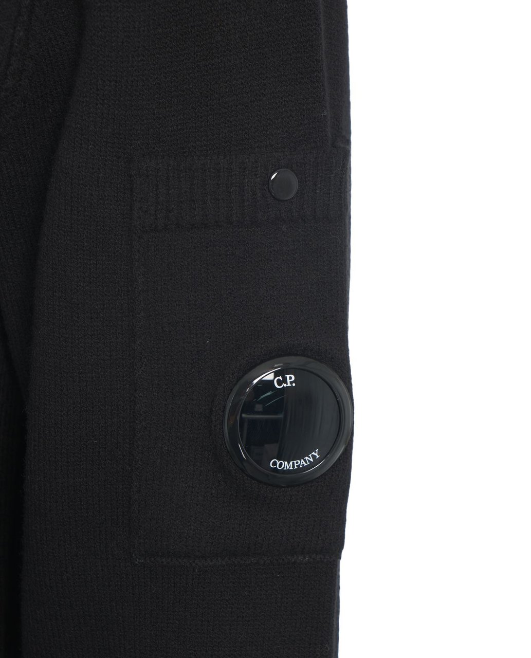 CP Company Maglione con dettaglio logo Zwart