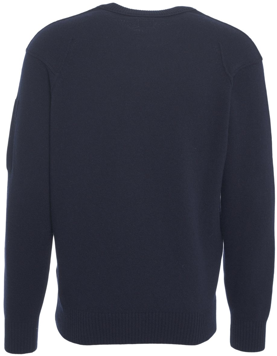 CP Company Maglione con dettaglio logo Blauw