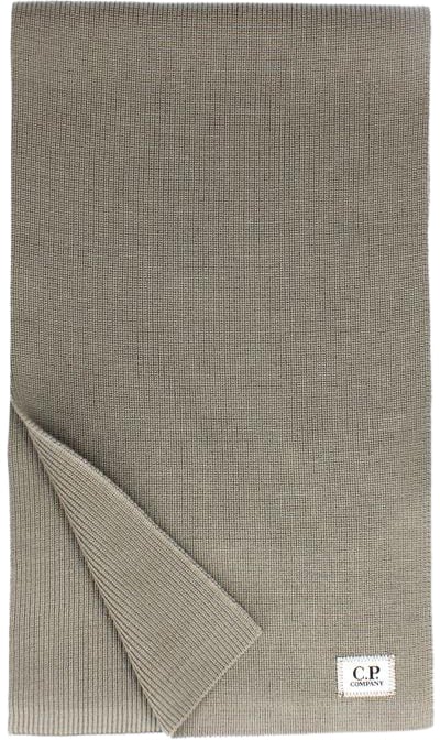CP Company C.P. Company Sjaals Grijs Re-Wool Groen