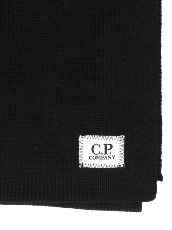 CP Company C.P. Company Sjaal Zwart Re-Wool Zwart