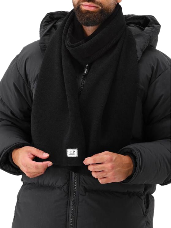 CP Company C.P. Company Sjaal Zwart Re-Wool Zwart