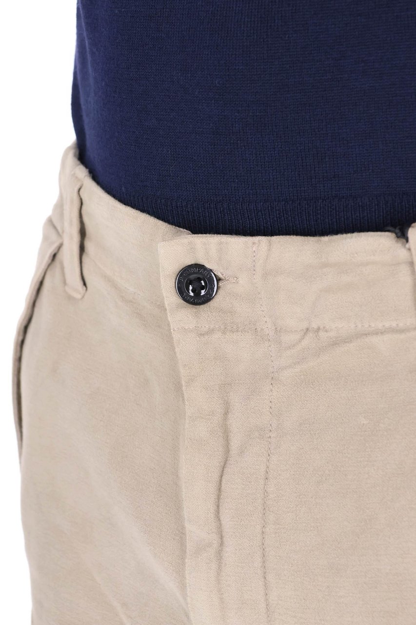 CP Company Stretch Moleskine Cotton Trousers Neutraal
