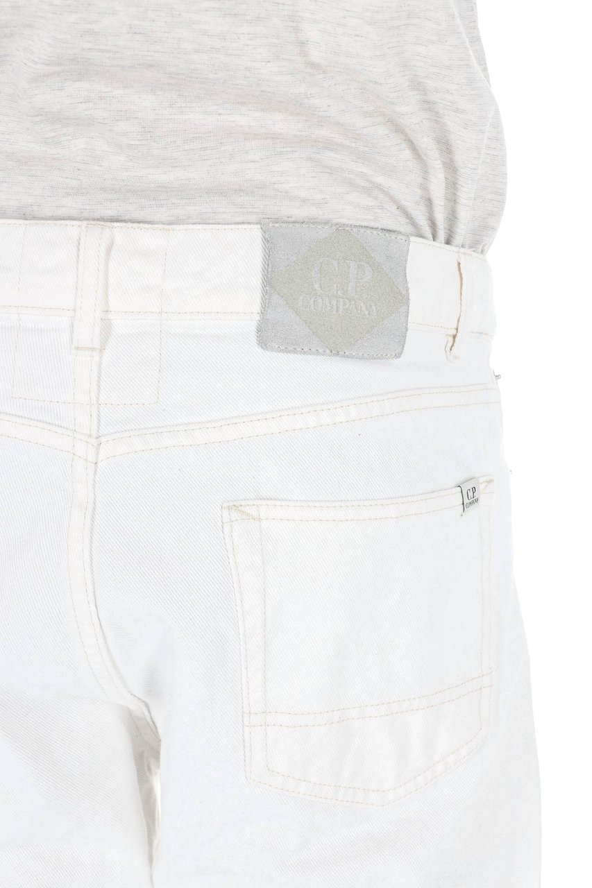 CP Company White 10oz Cotton Bull Jeans Wit