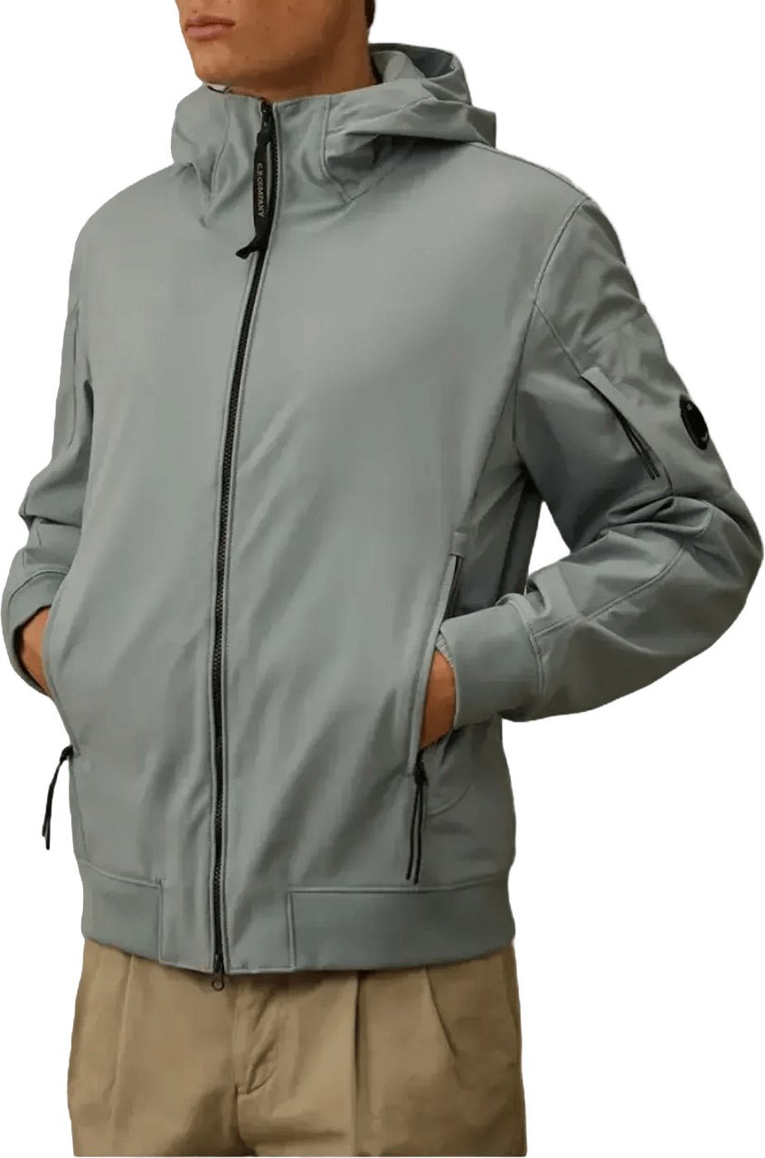 CP Company SHELL-R HOODED LENS JACKET BLUE Blauw