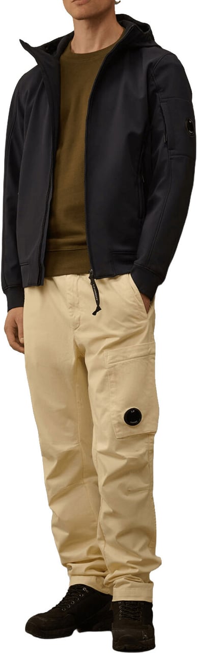 CP Company SHELL-R JAS MET CAPUCHON EN LENZEN, MARINEBLAUW Navy