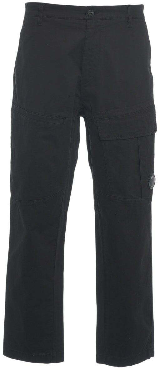CP Company Pantaloni cargo con logo patch Zwart