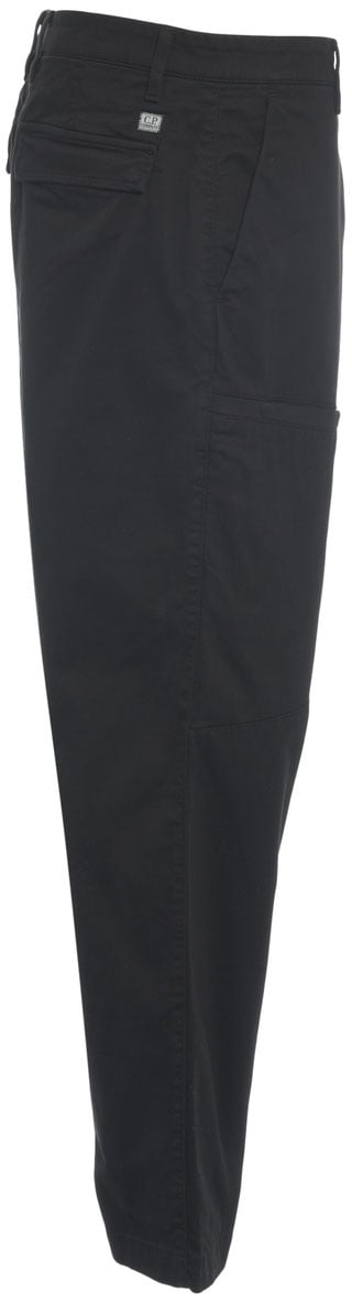 CP Company Pantaloni cargo con logo patch Zwart