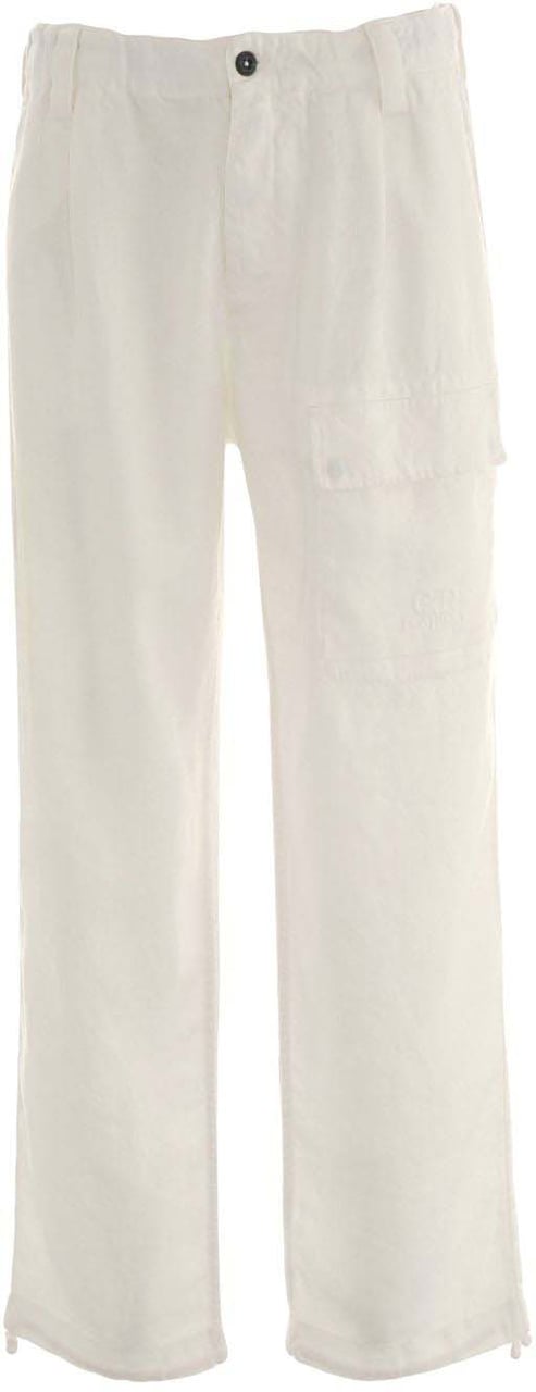 CP Company Linen cargo pants Wit