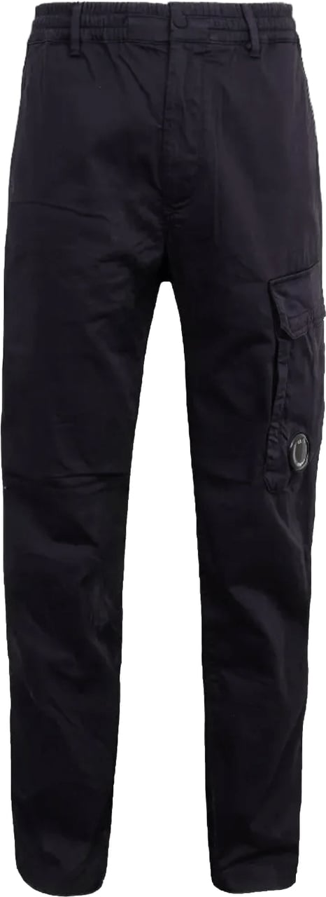 CP Company Stretch satijnen cargobroek met normale pijpen Navy